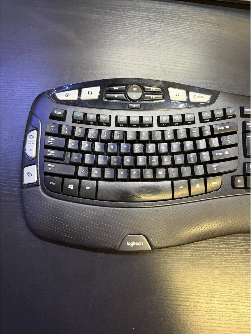 Logitech K350 Wave Wireless Ergonomic Keyboard Y-R0053 No USB Receiver